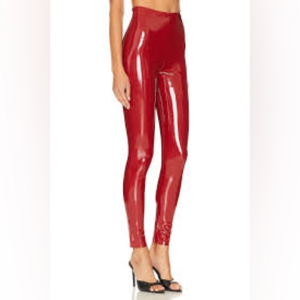 Commando Faux Patent Leather Legging, size small, red
